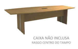 Mesa Reunião Semi Oval Rasgo P/ Cx Tomada - Frontal BP 270 X 110 (ATT)